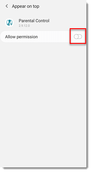 فعال کردن دسترسی Display over other apps