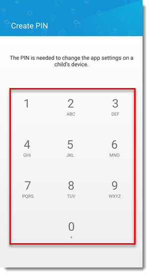 تنظیم پین کد والدین در ESET Parental Control